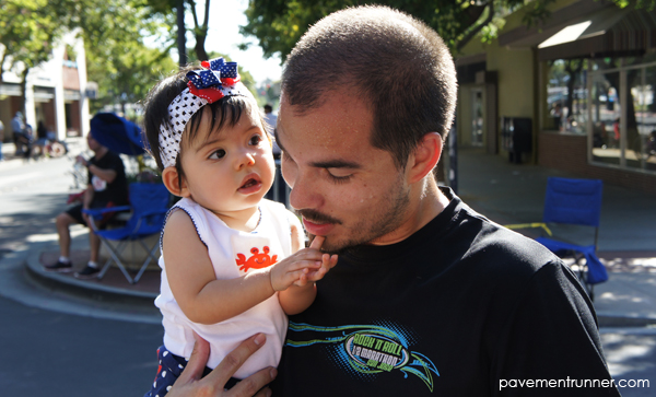 July: Fourth of July 5k (22:45) — the first race Baby Girl came to cheer me on. Look at that excellent clap.