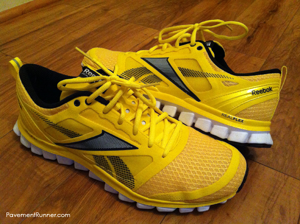 reebok yellow running shoes