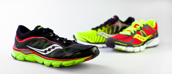 The Saucony Natural shoe series (Virrata, Mirage, Kinvara).