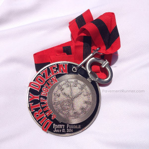 Finisher's medal — it's a stop watch!