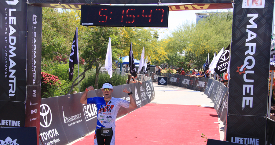 Finishing the LeadMan Triathlon in Tempe, AZ.  Tough race and well earned. http://chiizuruns.blogspot.com