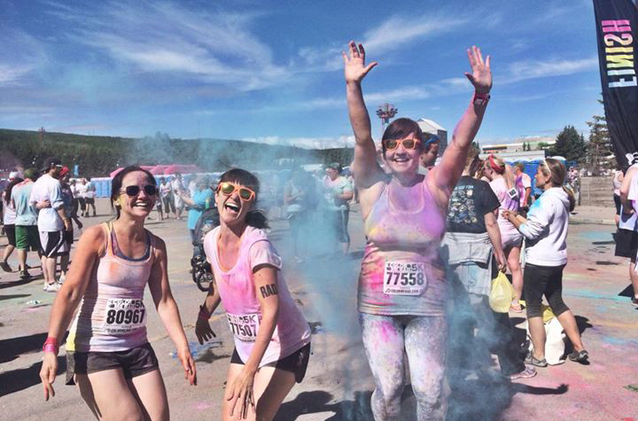 The one race that wasn't about time or pushing myself in 2014. Colour Me Rad in Calgary, last June, was strictly about having fun with some of my friends. #NailedIt http://www.kaellaontherun.com