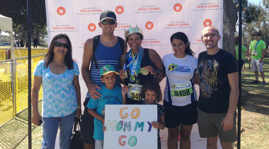 Celebrating a Triple Crown 2014 finish with my whole family! http://www.RunningwithSDMom.com