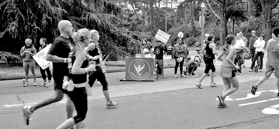 #WeRunSocial Cheers at the SF Marathon